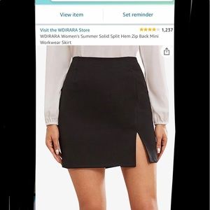 Black mini skirt